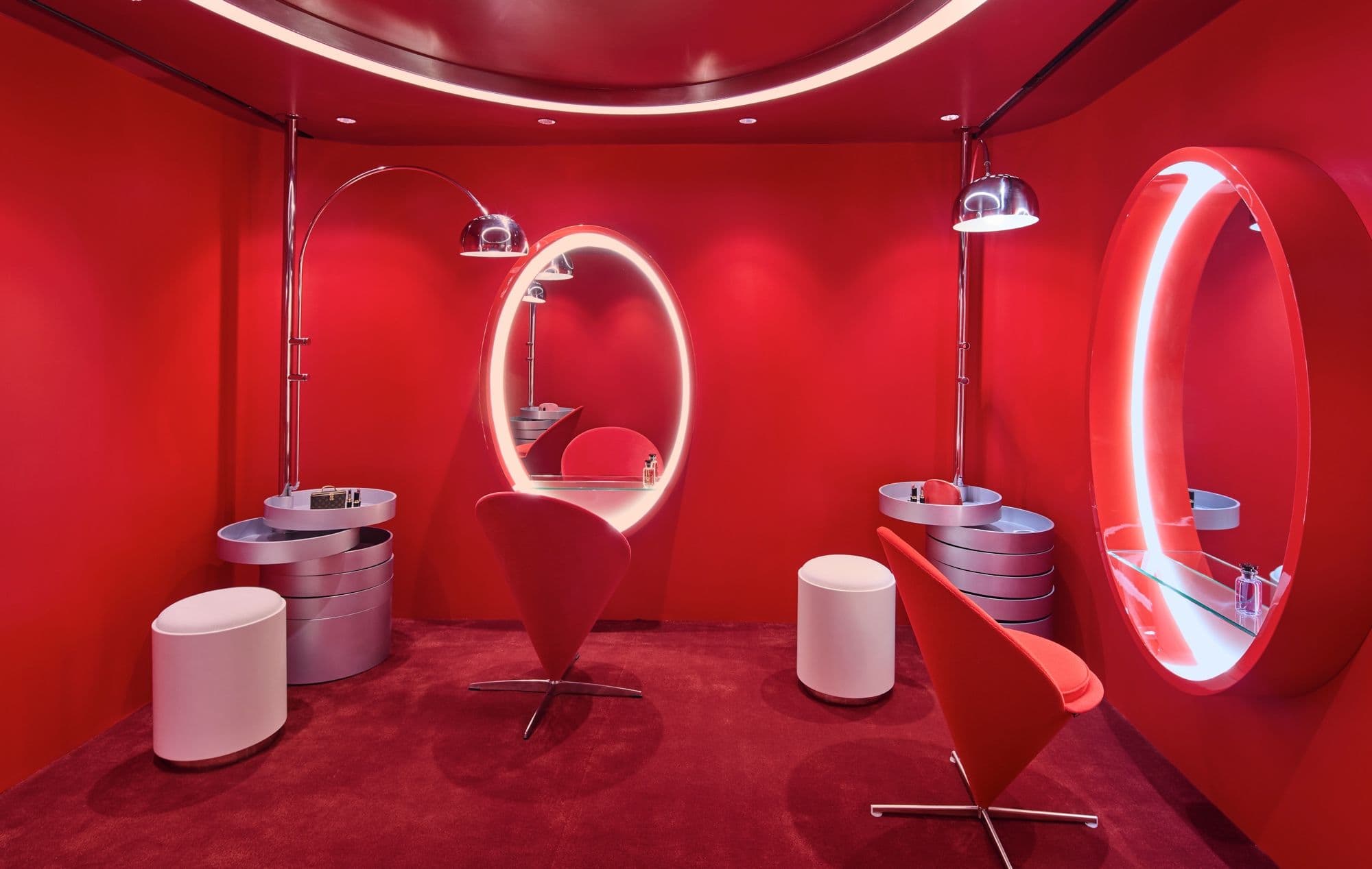 Entrée du pop-up beauté Louis Vuitton à Séoul